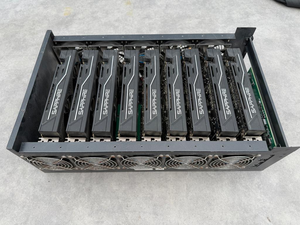 Rig 9 cartes AMD, Ophalen