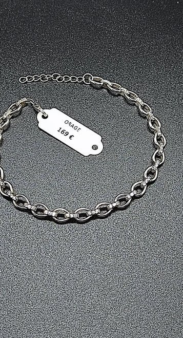 Bracelet en mailles rondes et brillants, en argent, Orage, Bijoux, Sacs & Beauté, Bracelets, Neuf, Enlèvement ou Envoi, Avec strass