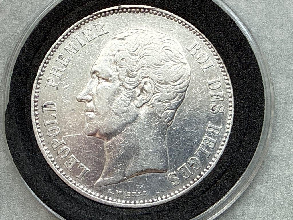 5 Frank 1850 België, Verzenden, Zilver, Zilver