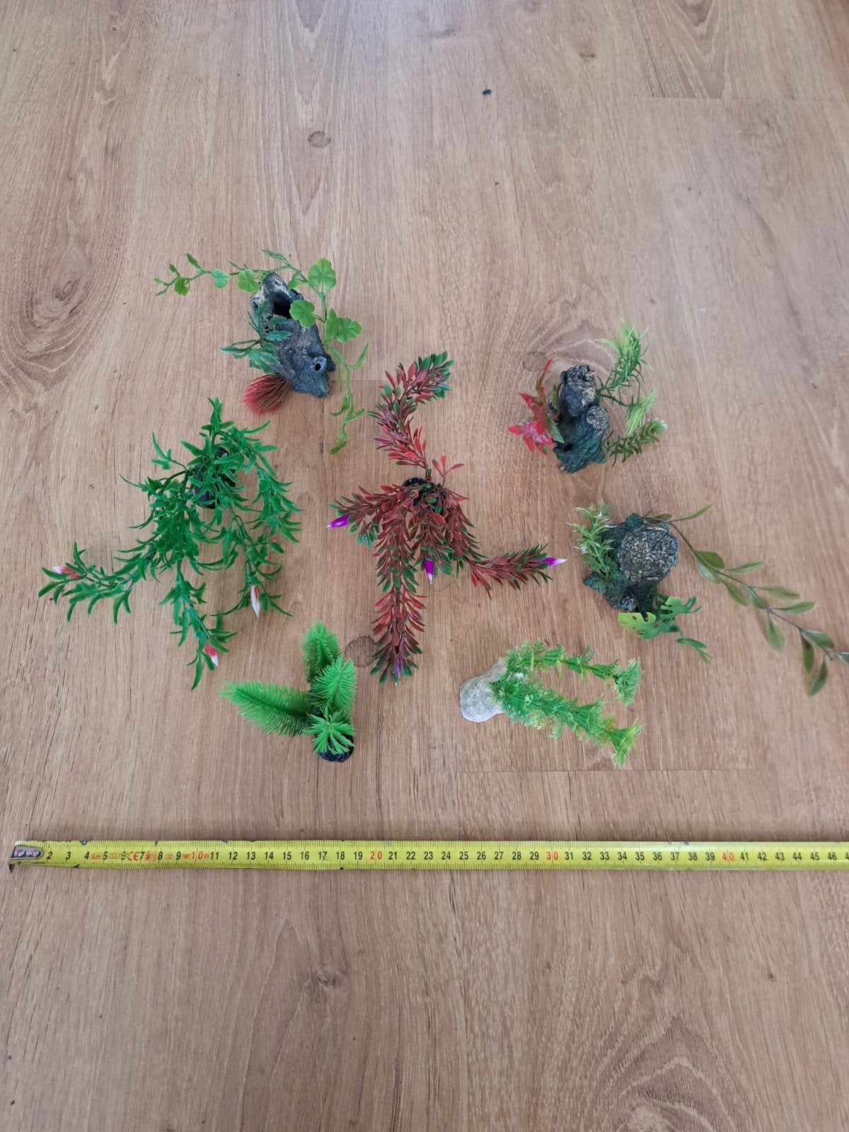 Lot de 7 plantes artificielles pour aquarium, Animaux & Accessoires, Enlèvement, Utilisé, Decoratie