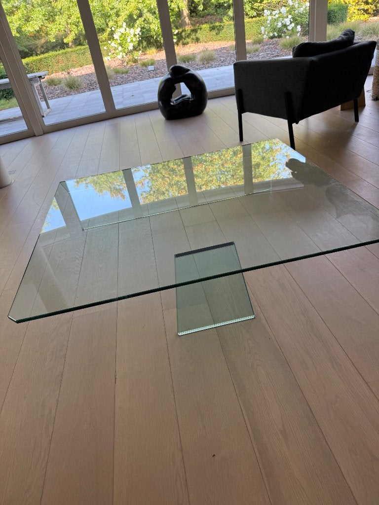 Glazen salontafel, Maison & Meubles, 100 à 150 cm, Enlèvement, 5 – 50, Carré