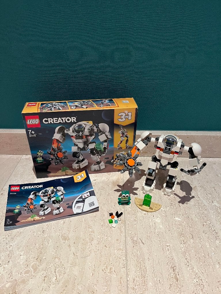 LEGO 31115 Creator 3-in-1 Space Mining Mech, Lego, Ophalen of Verzenden, Zo goed als nieuw, Inclusief instructies
