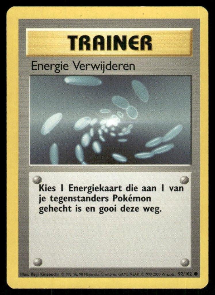 Energy Removal 92/102 - Base (NL), Hobby en Vrije tijd, Verzamelkaartspellen | Pokémon, Verzenden, Gebruikt