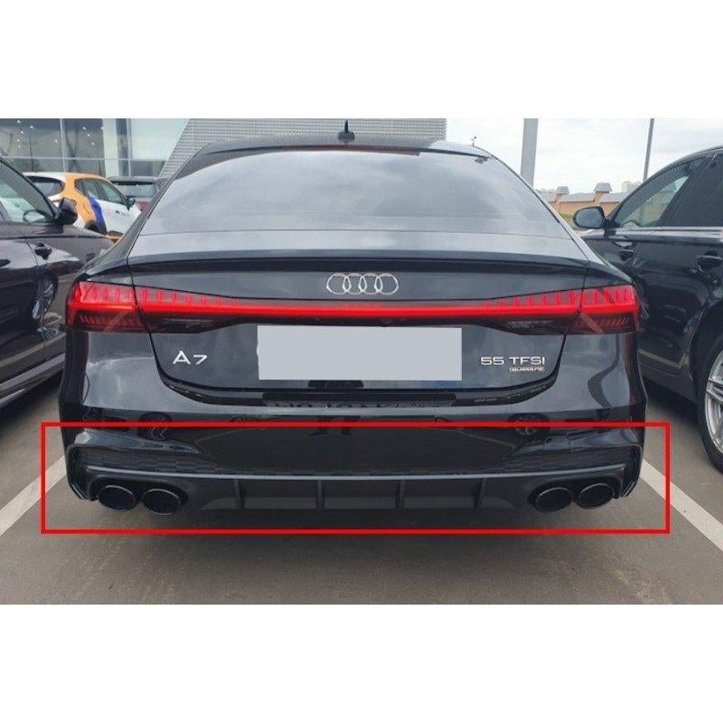 DIFFUSEUR  LOOK S7 AUDI A7 4K (18-23) S-LINE - EMBOUTS NOIRS, Enlèvement