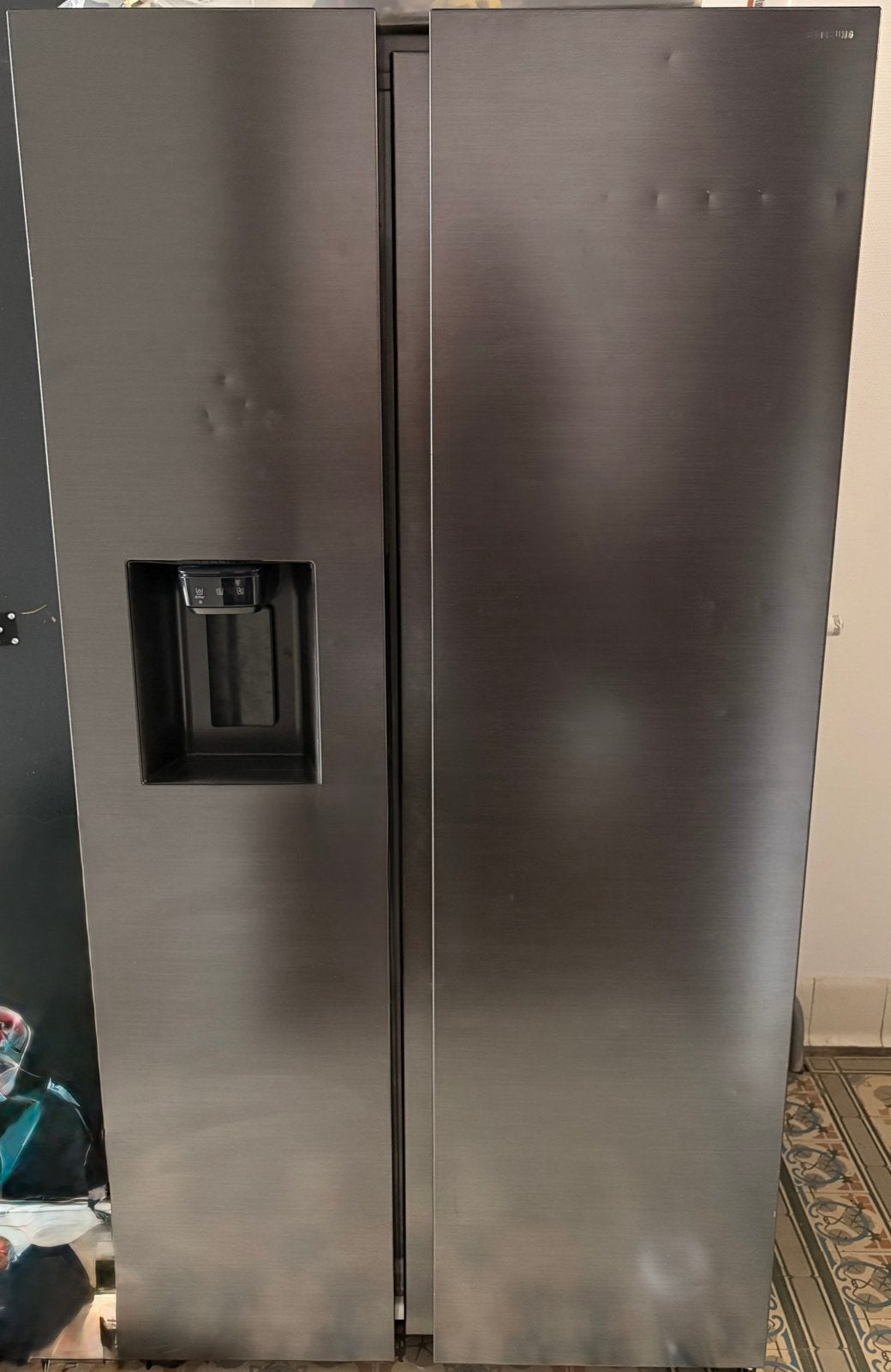 Frigo américain Samsung RS70F66KBF -Distributeur eau glaçons, Classe énergétique A ou plus économe, 160 cm ou plus, Comme neuf