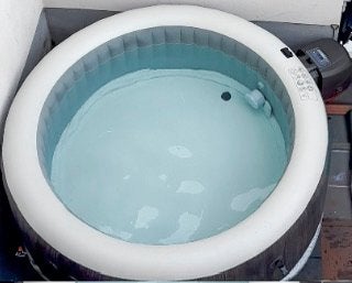 Jacuzzi - Intex Pure Spa Greywood Deluxe, Enlèvement, Comme neuf, Couverture