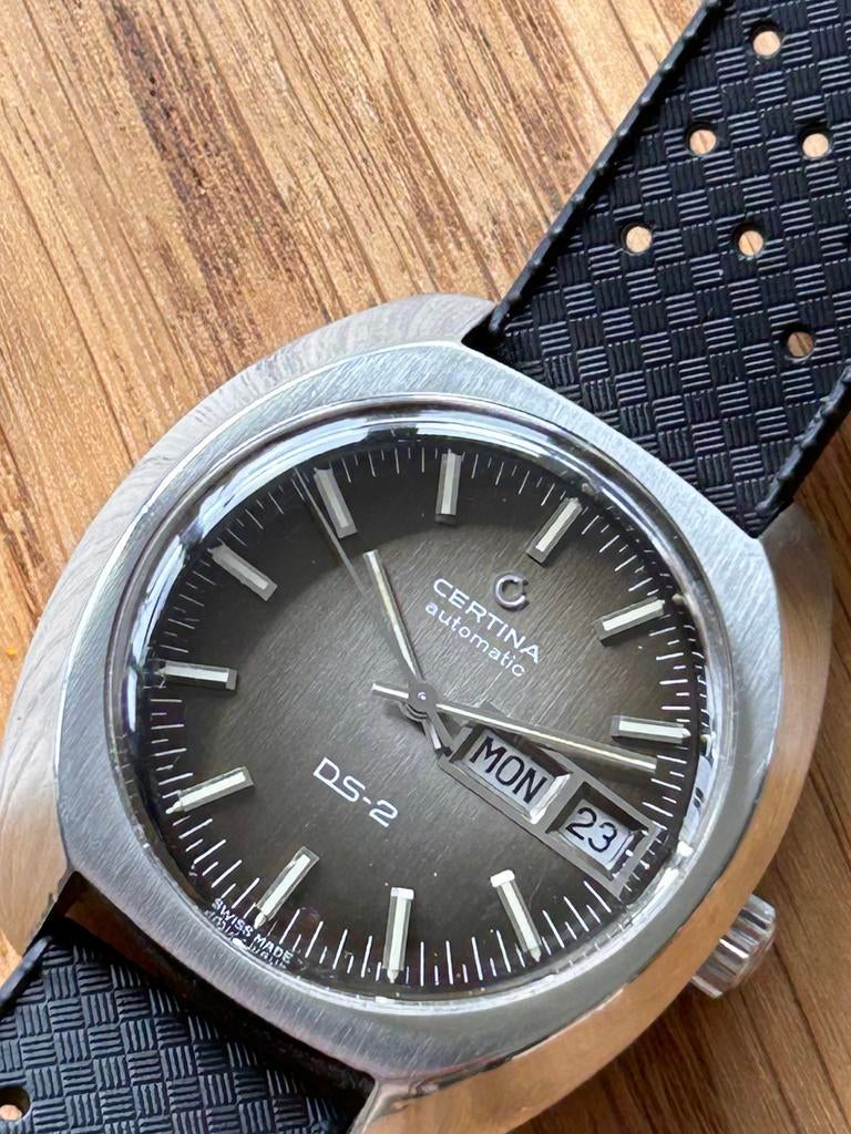 Certina automatique DS 2 etat nickel, Montre-bracelet, Autres marques, Enlèvement ou Envoi, Cuir