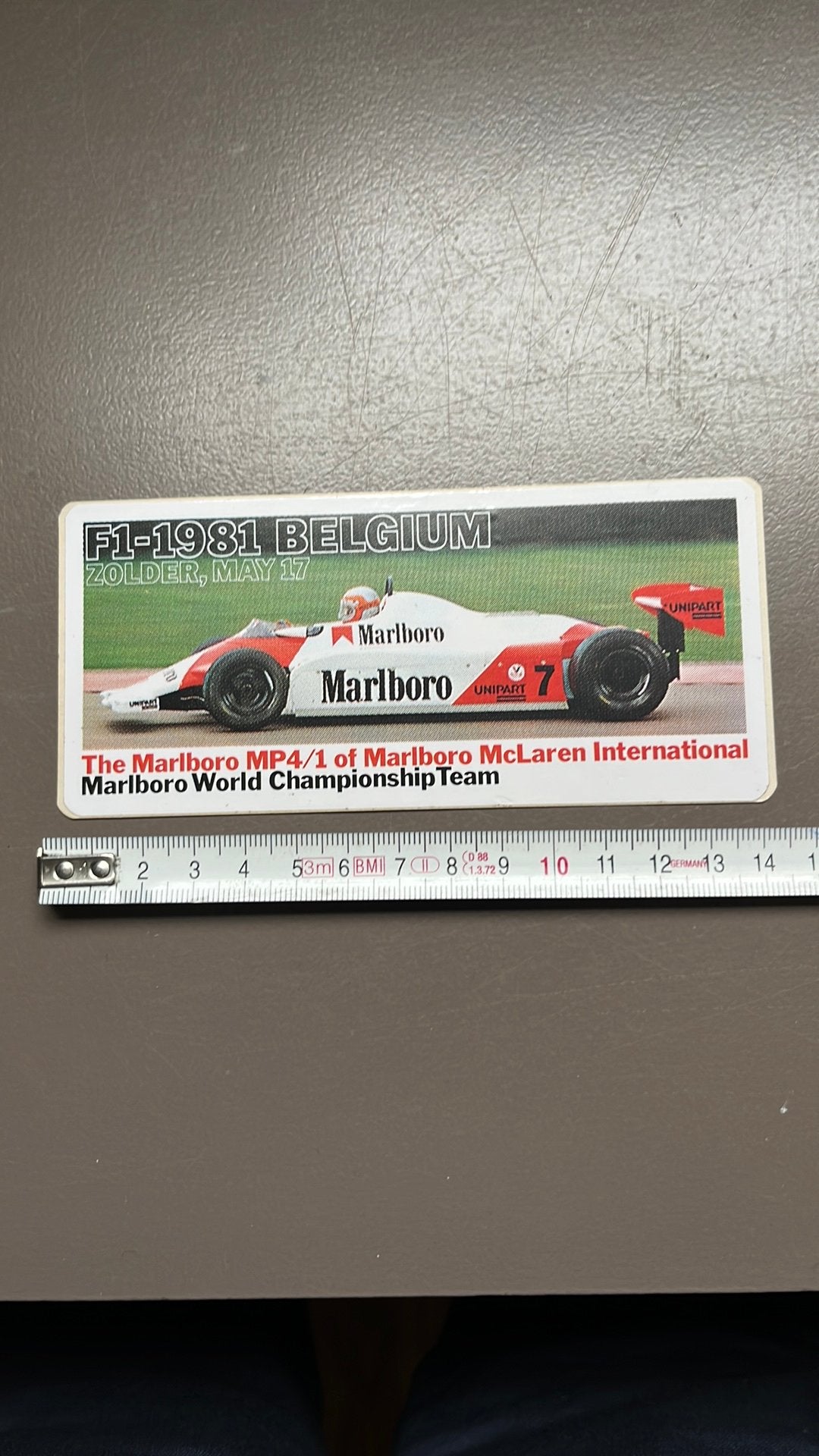 Sticker F1 1981, Ophalen of Verzenden