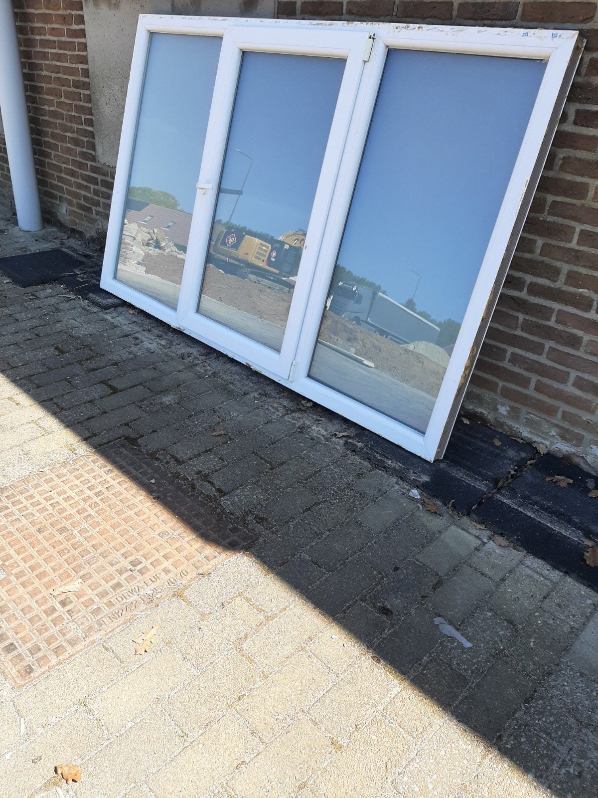PVC raam met midden kantel en draaivenster, Ophalen