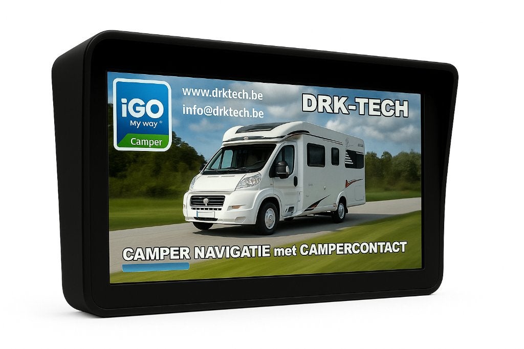 7 inch Camper GPS Navigatiesysteem met Vast Zonnescherm-16GB, Info@drktech.be, Oosterwennel 35 Genk, Nieuw, Ophalen of Verzenden