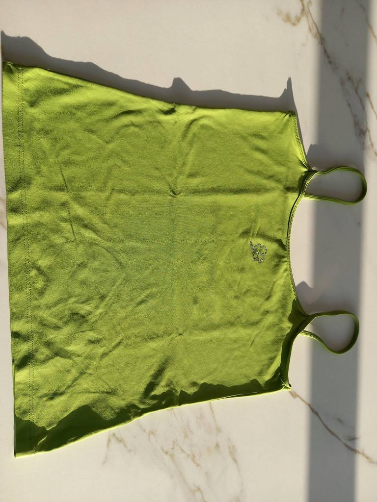 Groen topje met hartje, Kleding | Dames, Lola & Liza, Zo goed als nieuw, Zonder mouw, Groen