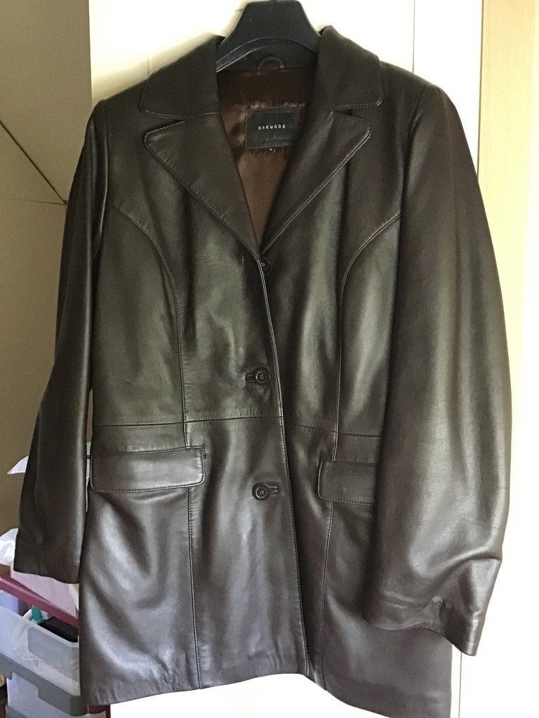 Dames echte leren jas uit speciaalzaak, Bruin, Maat 46/48 (XL) of groter, Zo goed als nieuw, Ophalen