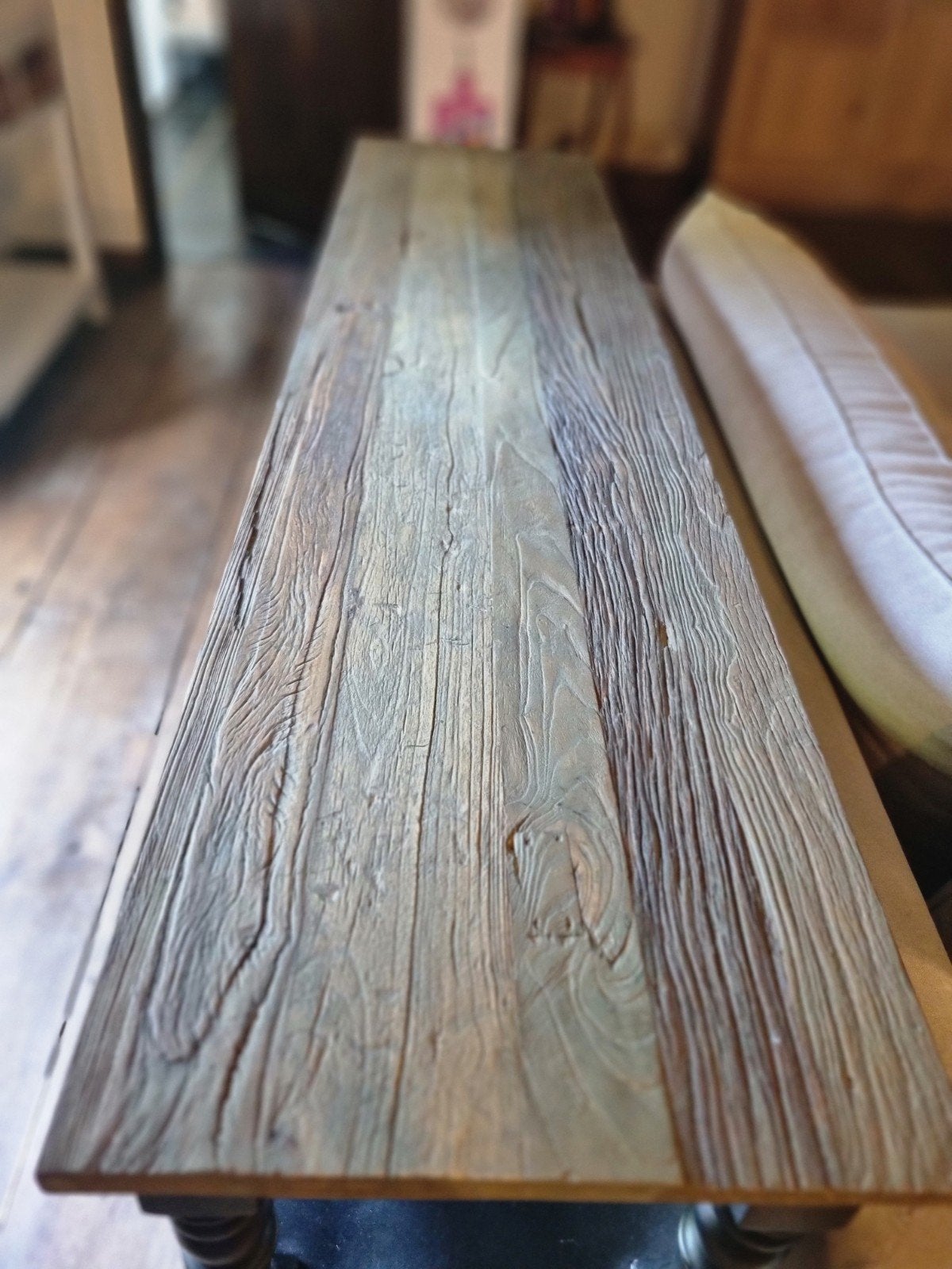 Table d'appoint/console murale en bois massif, Pin, 25 à 50 cm, 150 à 200 cm, Enlèvement ou Envoi