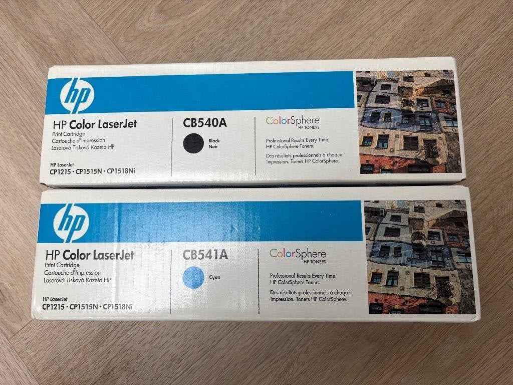 2 HP CB540A et CB541A (Z-C) HP 125A HP CP1215/CP1515N, Informatique & Logiciels, Enlèvement ou Envoi, Neuf, Toner, HP ORIGINAL