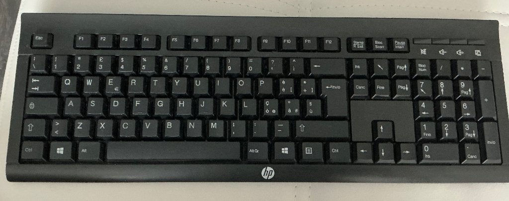 Wireless qwerty HP toetsenbord, Computers en Software, Ophalen, Gebruikt, Draadloze ontvanger, Draadloos