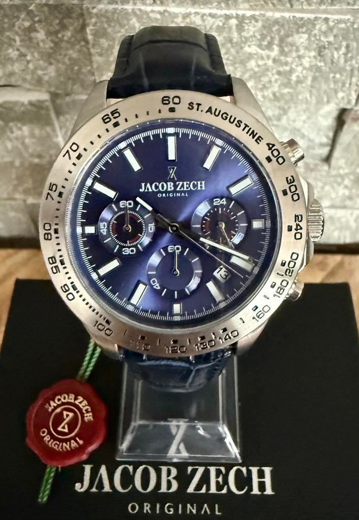 CHRONO SPORTIF JACOB ZECH ST-AUGUSTINE VAUT399€ ! NOUVEAU !, Enlèvement ou Envoi, Neuf