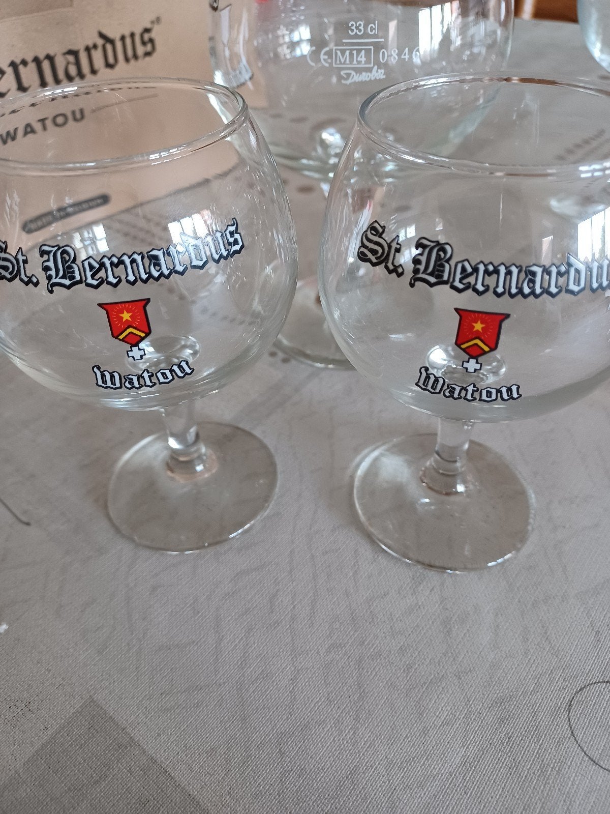 2 verres à bière St.Bernardus Watou 15 cl M11, Enlèvement ou Envoi
