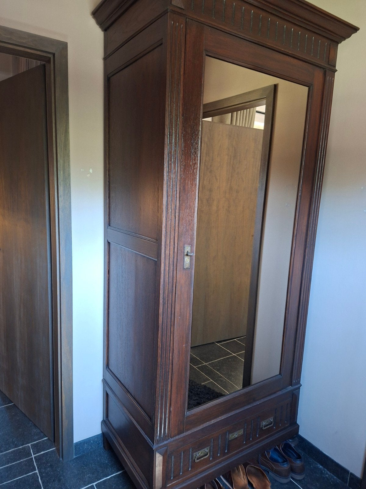 Armoire de cheminée de qualité entièrement en bois 90 cm x 6, Enlèvement