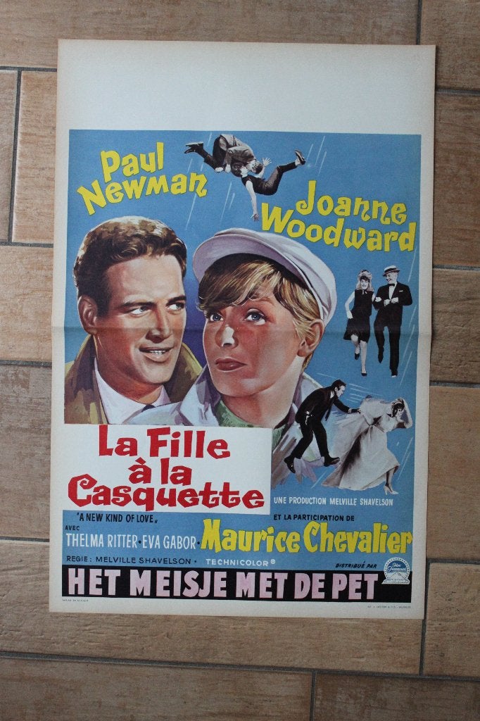 filmaffiche Paul Newman A New kind Of Love 1963 filmposter, Collections, Posters & Affiches, Enlèvement ou Envoi, Rectangulaire vertical