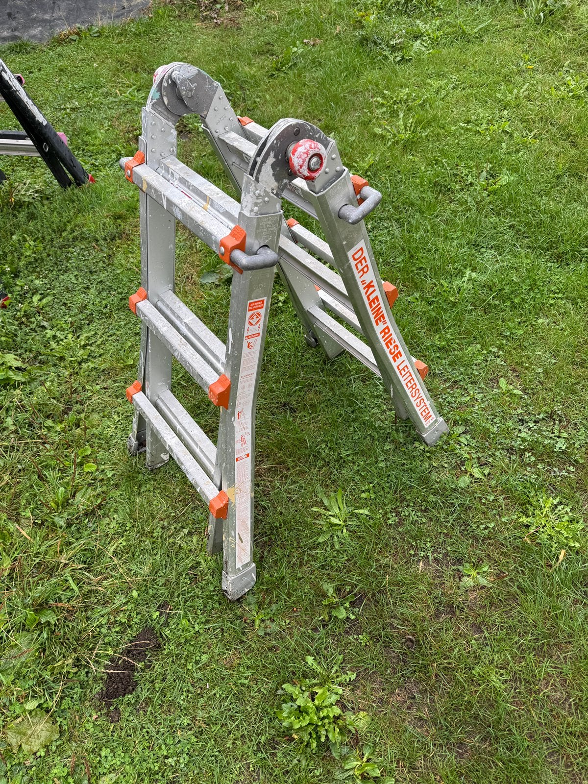 waku / little big one telescopische vouwladder 4x3, Doe-het-zelf en Bouw, Ladders en Trappen, Ophalen, Gebruikt, Ladder