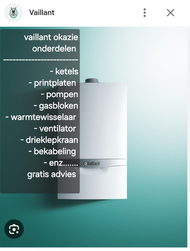 Vaillant onderdelen alles beschikbaar, Ophalen