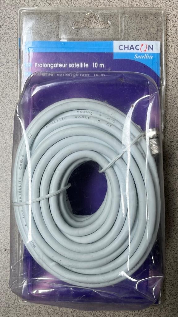 Nouveau câble d'extension d'antenne satellite de 10 mètres, Enlèvement ou Envoi, Neuf, Accessoires d'antenne (parabolique), Autres marques