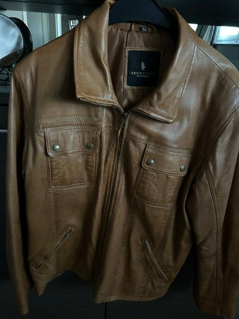 lederen jas, Kleding | Heren, Ophalen, Gedragen, Maat 52/54 (L)