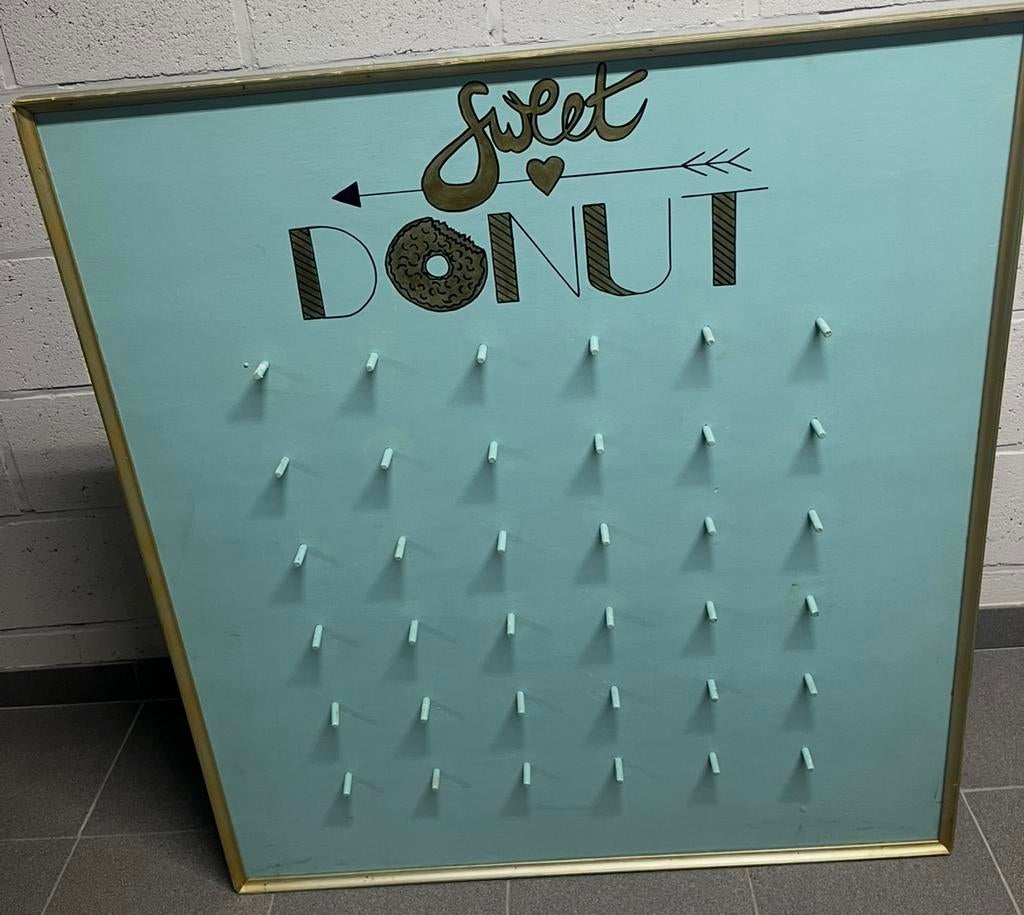 Donut bord munt groen goud, Huis en Inrichting, Ophalen, Zo goed als nieuw