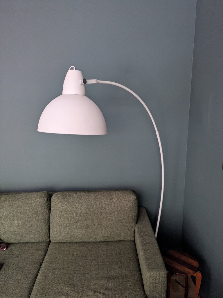 Booglamp wit, Ophalen, Gebruikt, Vintage, Scandinavisch, industrieel, past bij veel, E27 (groot)