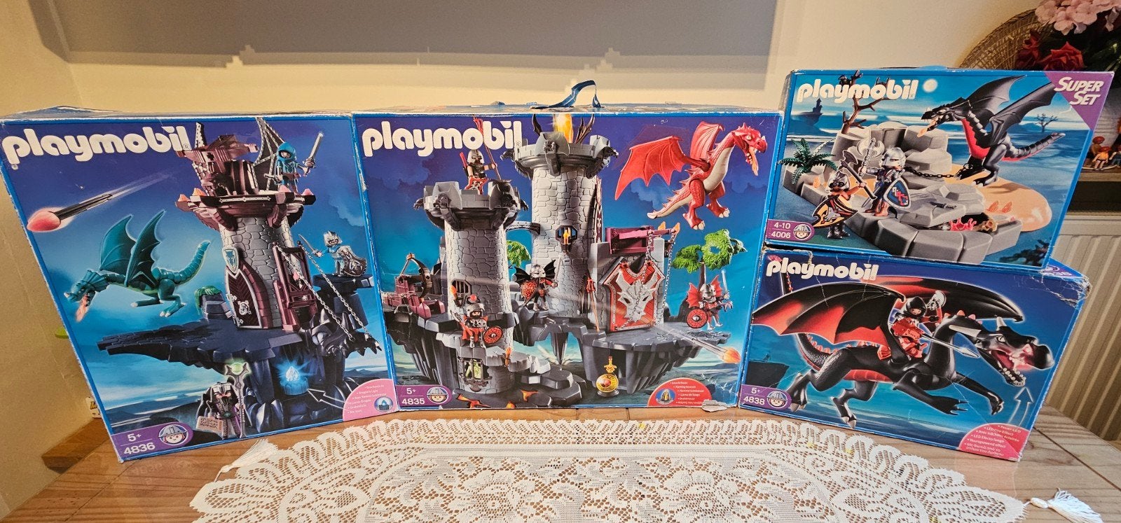 Lot Playmobil Monde des chevaliers et dragons, Enlèvement, Utilisé, Ensemble complet