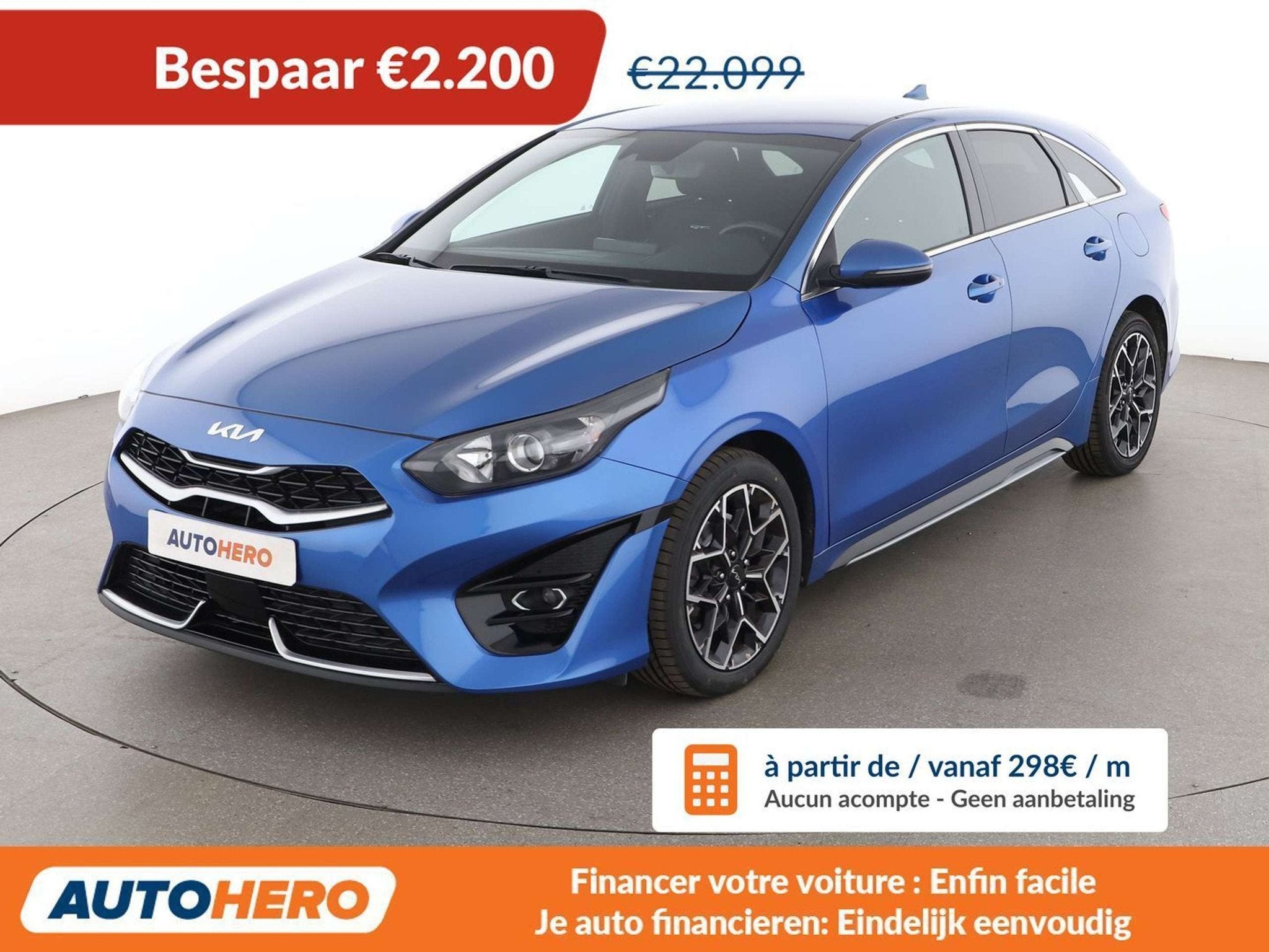 Kia ProCeed / pro_cee'd 1.5 TGDI GT Line (bj 2023), Auto's, Voorwielaandrijving, Gebruikt, Zwart, Blauw