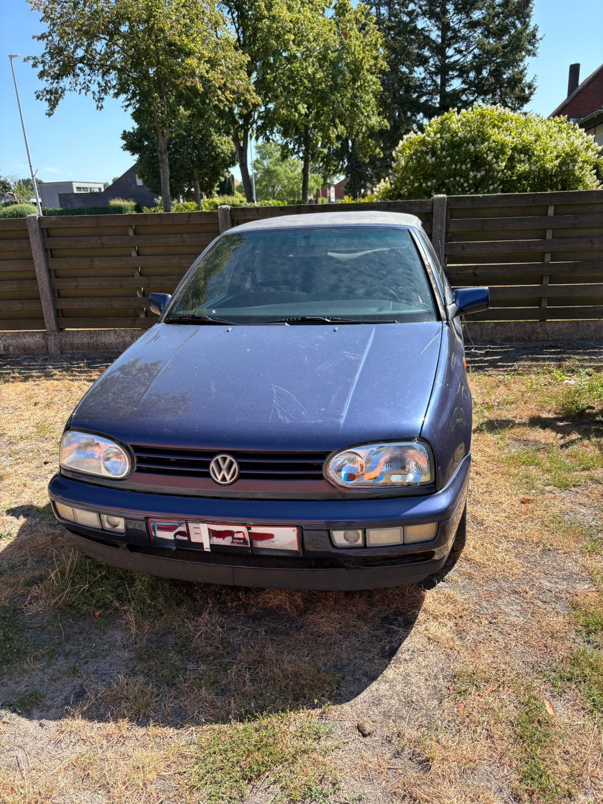 Volkswagen golf cabrio, ‘94, Auto's, Voorwielaandrijving, Zwart, Cabriolet, Blauw