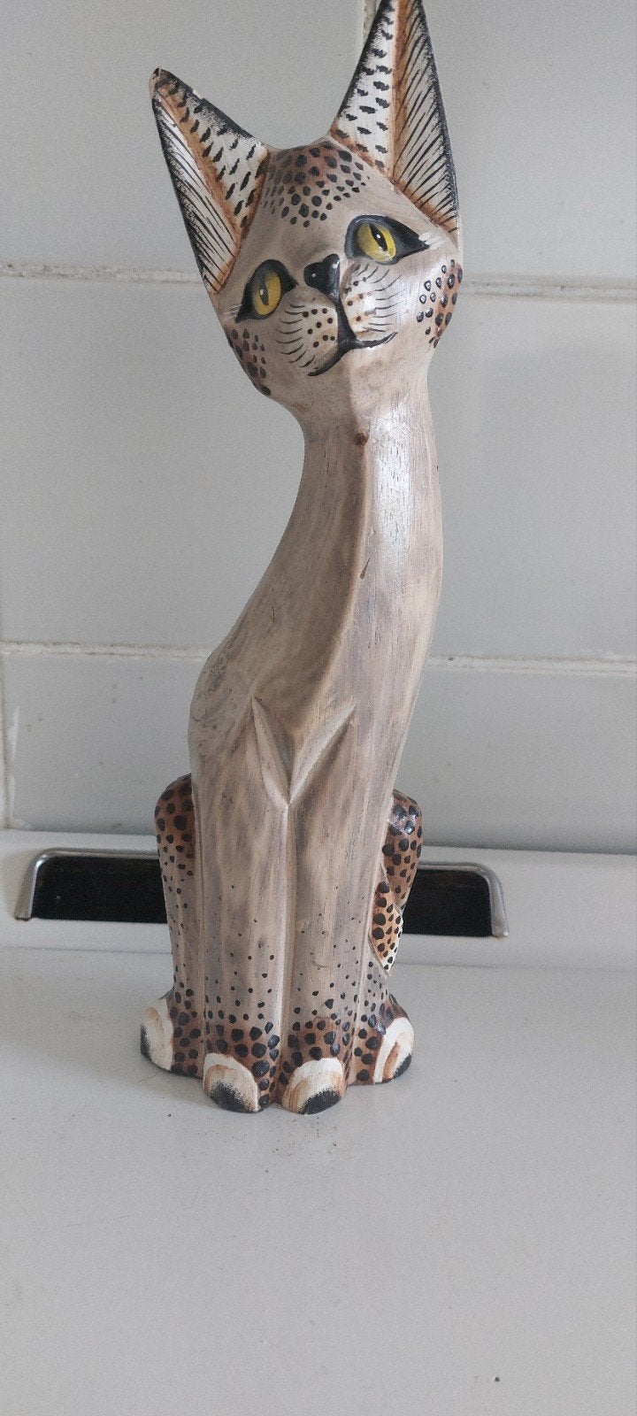 Houten kat 32 x 9 cm, Ophalen, Hout