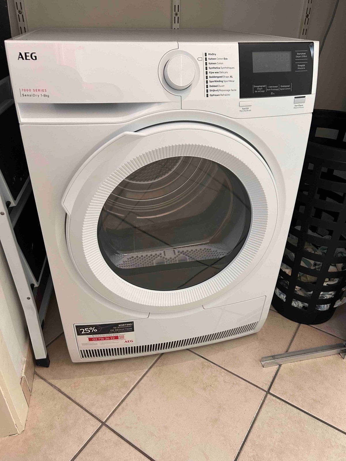 Droogkast AEG te koop, Elektronische apparatuur, Droogkasten, Ophalen, 6 tot 8 kg, Anti-kreukfase, Zo goed als nieuw