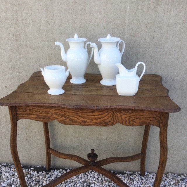 Zeer oude koffiepotten + melkkannetje, Antiquités & Art, Antiquités | Porcelaine, Enlèvement