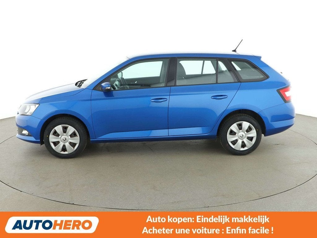 Skoda Fabia 1.0 MPI Style (bj 2017), Auto's, Skoda, Voorwielaandrijving, Stof, Zwart, Blauw
