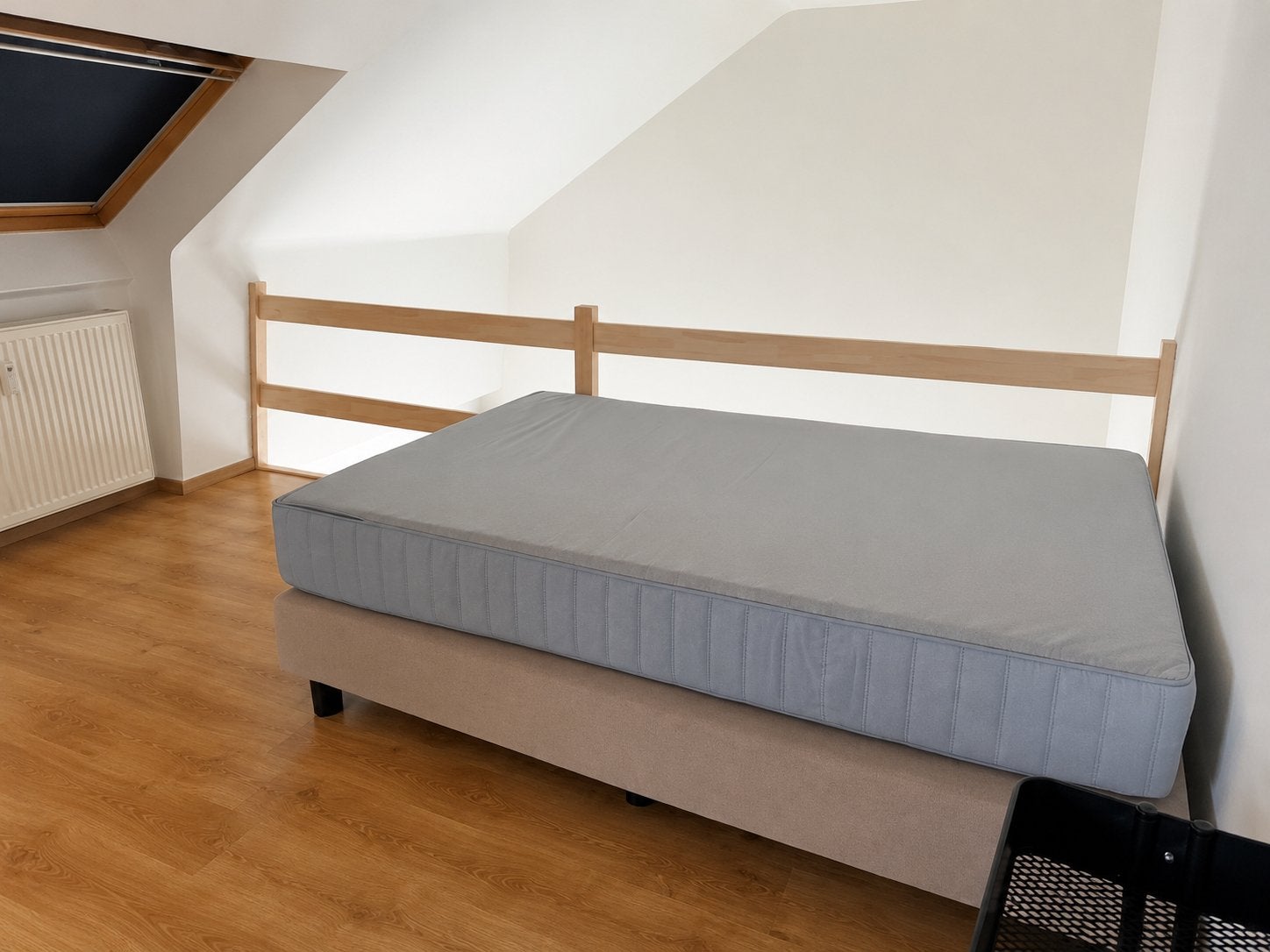 Sommier et sommier inclus, ft. 140  200 cm., Maison & Meubles, Tissu, Queen size, Beige, 140 cm