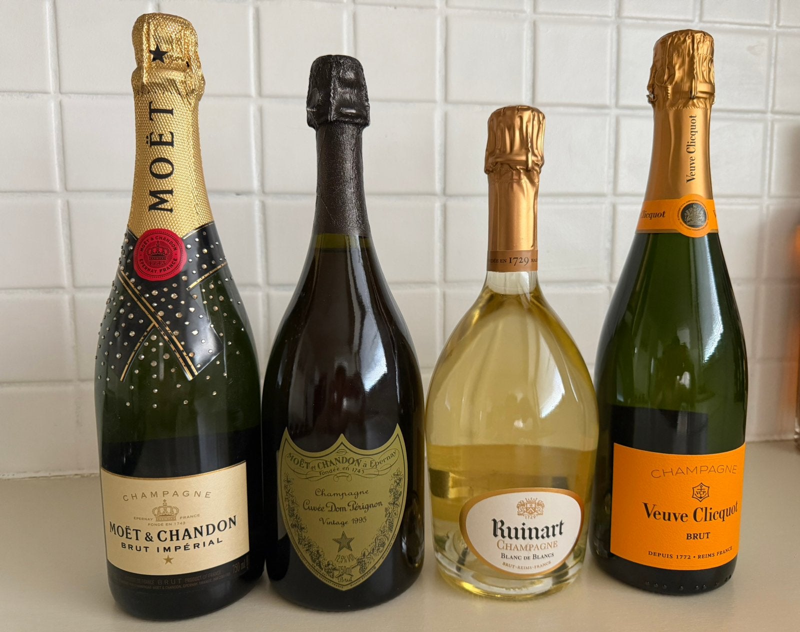 Een exclusieve set van 3 premium champagnes, Ophalen, Zo goed als nieuw, Champagne