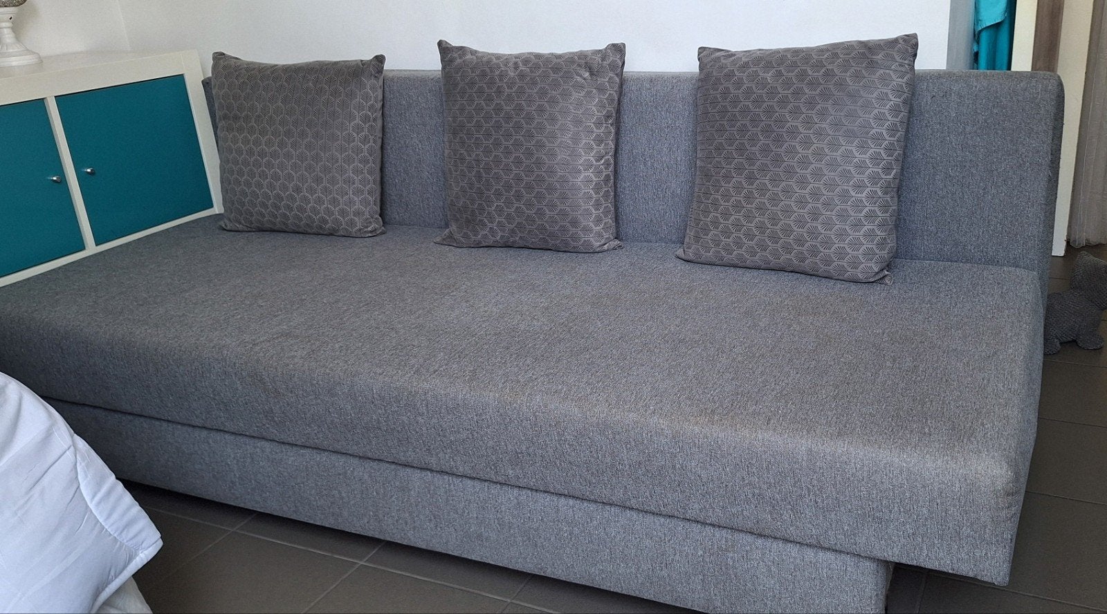 Cic clac 2 pers. gris Ikea confortable et en très bon état, Maison & Meubles, Enlèvement, Gris
