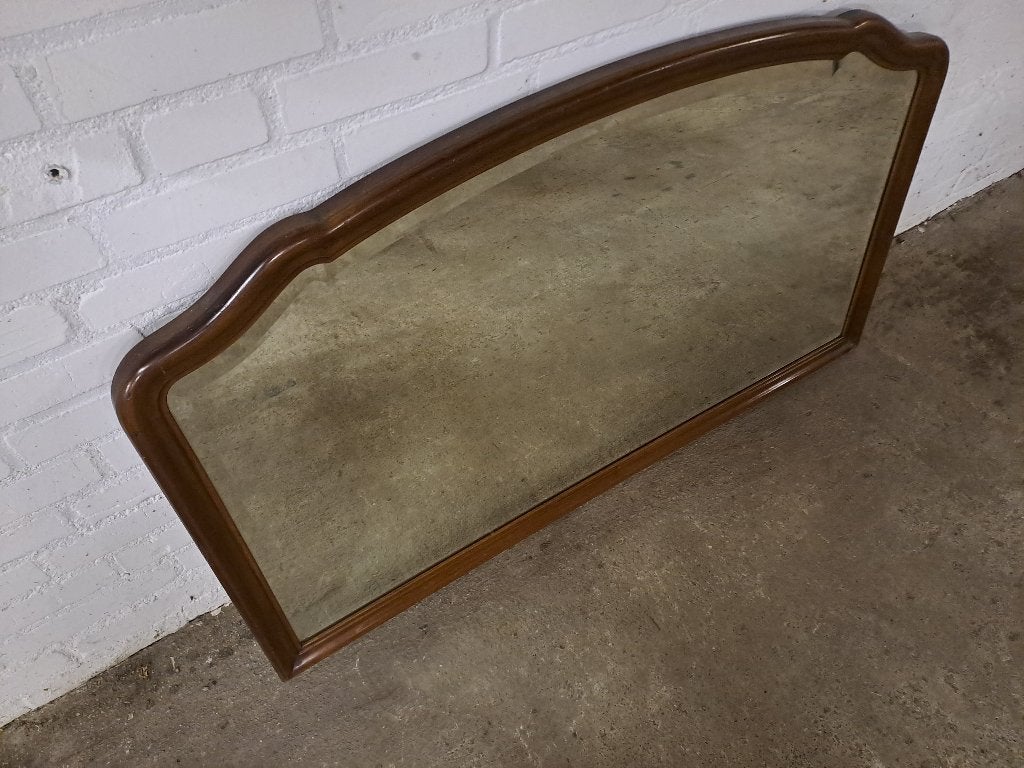1 Antieke spiegel, facet geslepen, van het jaar 1920-1930., Antiek en Kunst, Antiek | Spiegels, Ophalen, Rechthoekig, 100 tot 150 cm