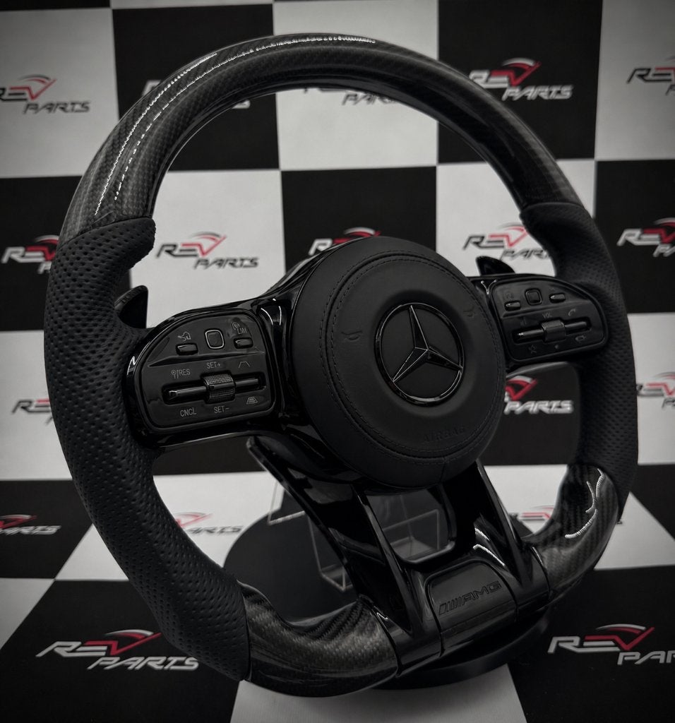 Volant AMG Mercedes noir sur carbone noir complet, Enlèvement ou Envoi, Neuf, Mercedes-Benz
