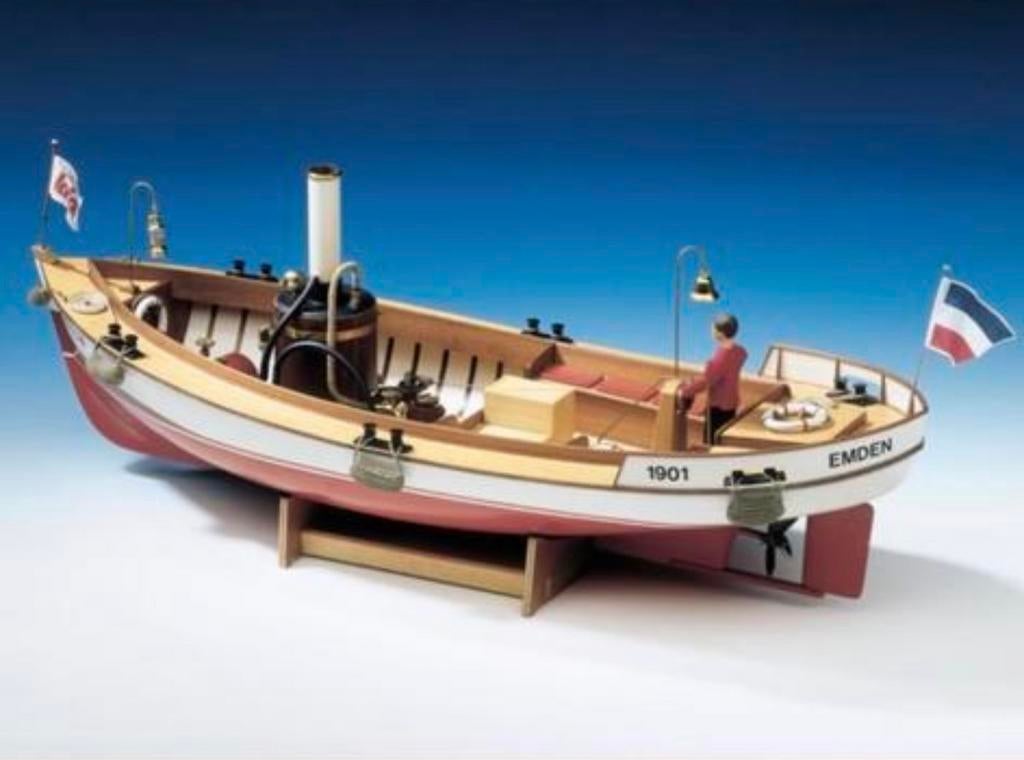 Model van de Borkum met stoommachine (Vaarklaar), Ophalen, Zo goed als nieuw