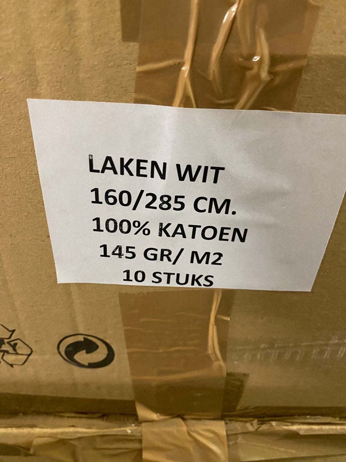 Laken wit 1.60 x 2.85,, Huis en Inrichting, Slaapkamer | Beddengoed, Ophalen of Verzenden, Nieuw, Eenpersoons, Wit