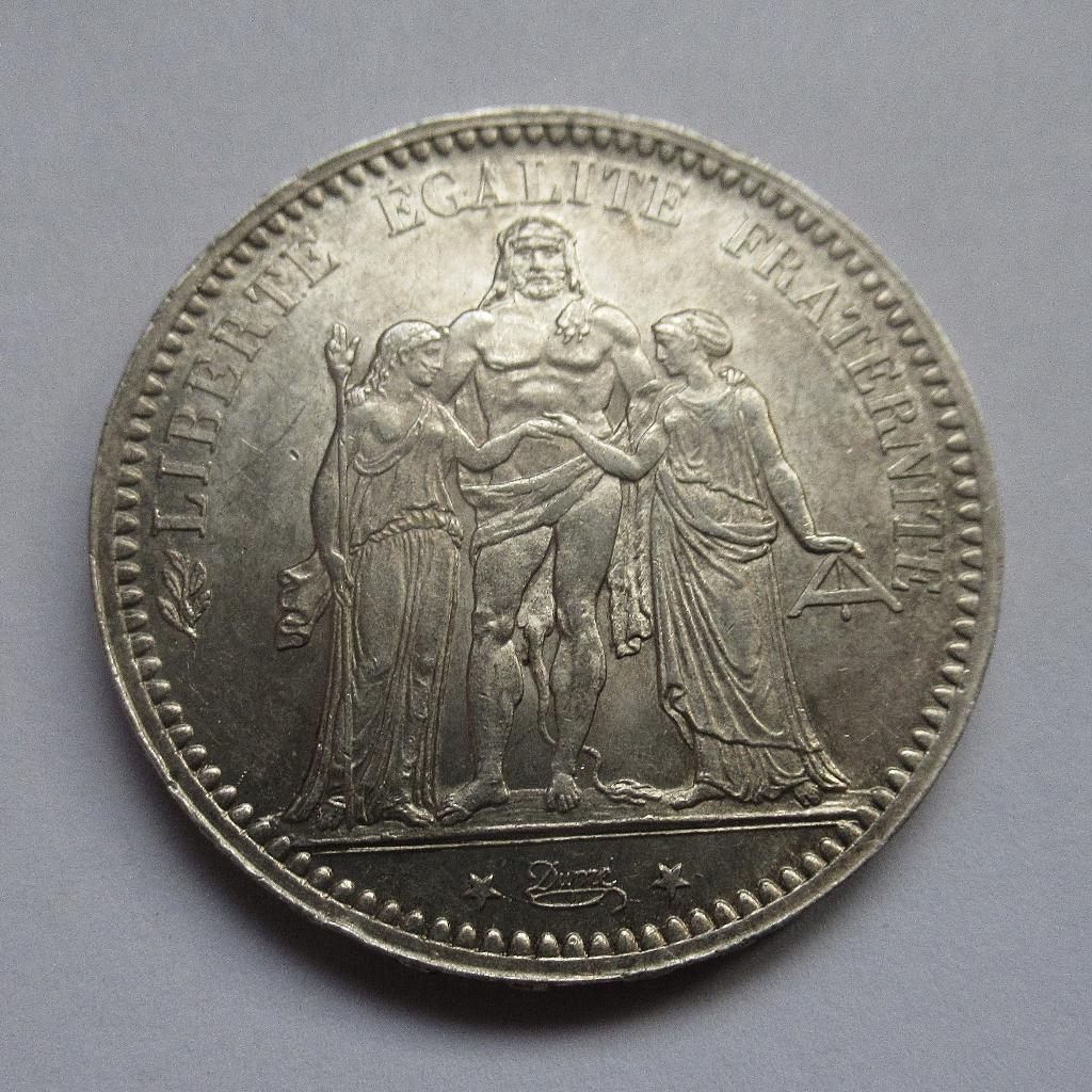 France 5 francs 1873 A, Envoi, France, Argent