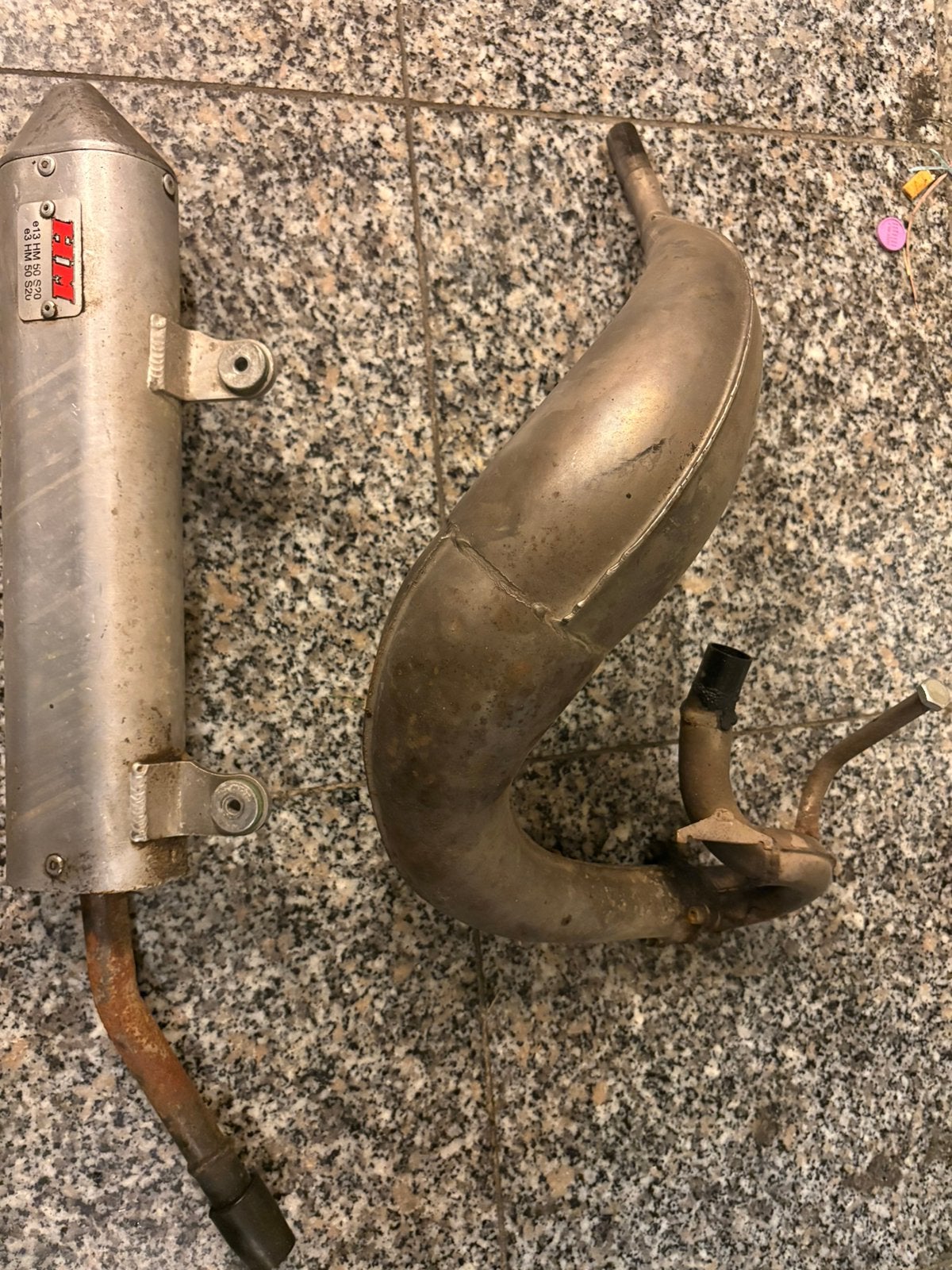 Originele Honda HM 50cc Uitlaat + Demper, Fietsen en Brommers, Ophalen of Verzenden, Zo goed als nieuw