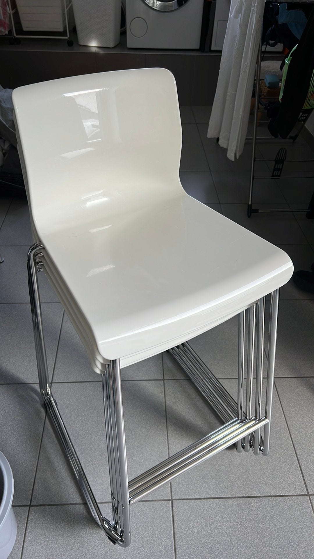 4 ikea glenn barstoelen voor keukentablet, Ophalen, Met voetsteun, 60 tot 90 cm, 4 krukken