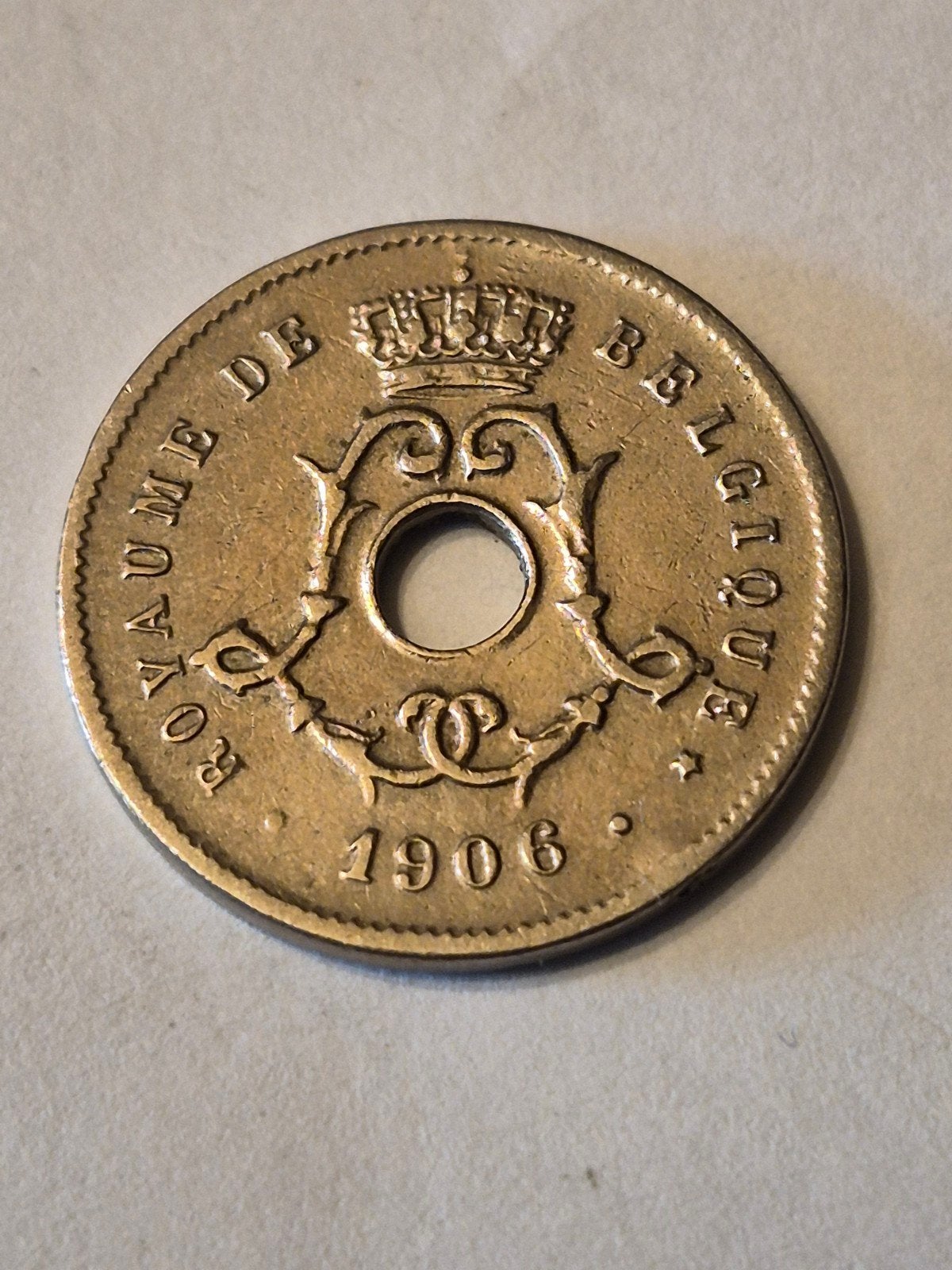 5 cent leopold 2 type Michaux 1906 fr, Ophalen of Verzenden, Losse munt