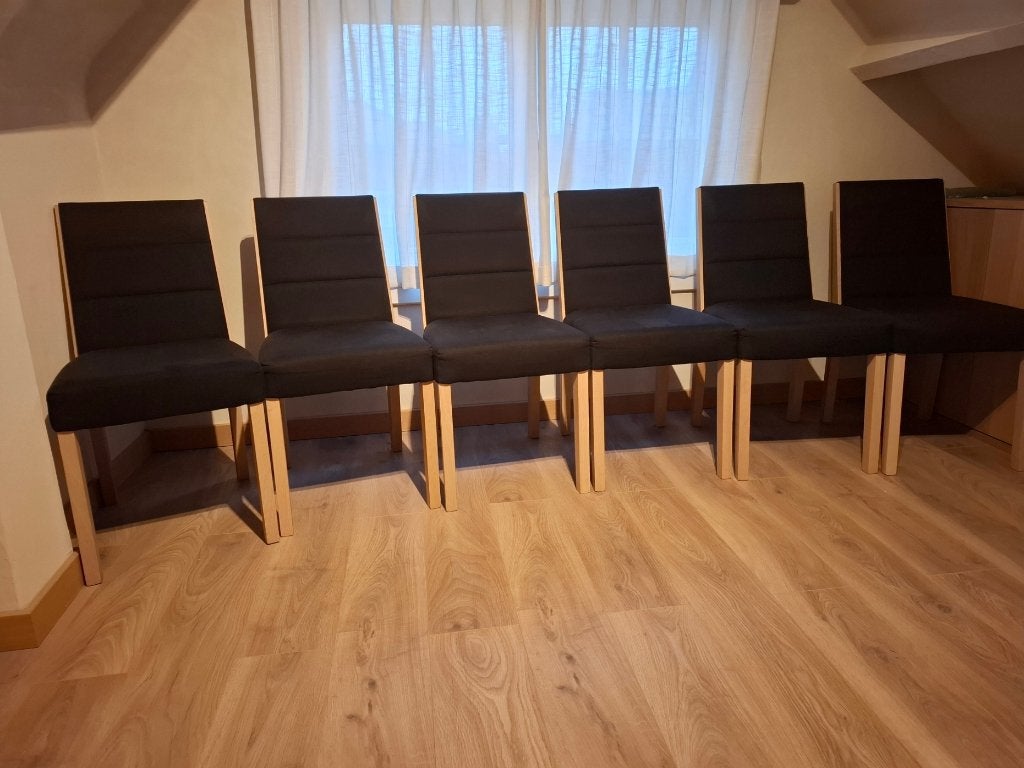 6 eetkamerstoelen - buitenkansje!!!, Maison & Meubles, Bois, Comme neuf, Enlèvement, Cinq, Six Chaises ou plus