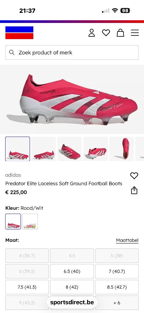 Adidas Predator Elite Edition Drapeau Belge  LL SG neuf, Enlèvement, Neuf, Chaussures