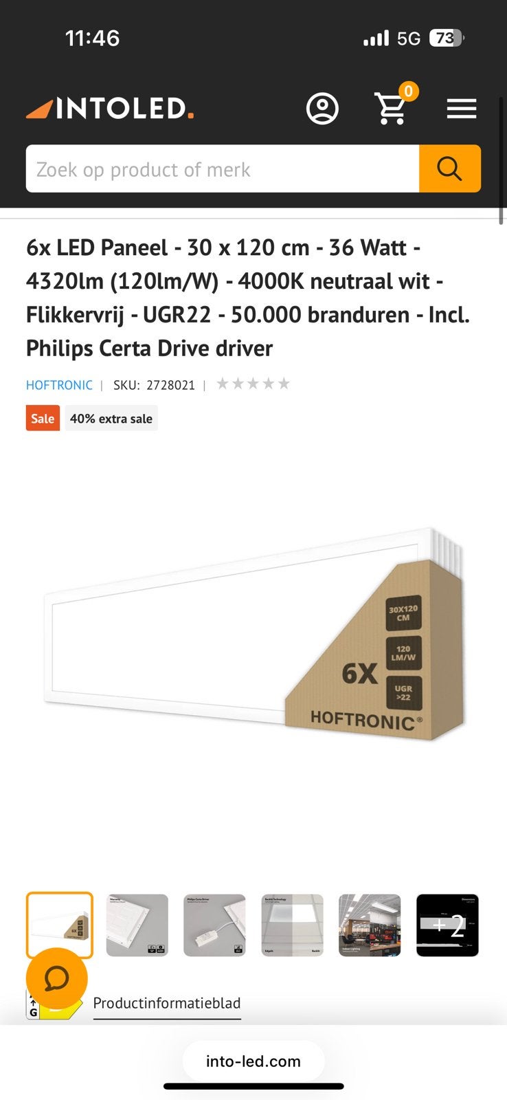 Led panelen 30x120 cm, Ophalen, Nieuw